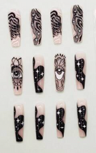 Load image into Gallery viewer, Siobhan | Black White Design Nails
