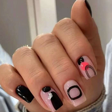 Load image into Gallery viewer, Sevyn | Medium Square Abstract Design Nails
