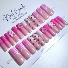 Load image into Gallery viewer, Strawberry Shortcake | XL Square Pink Charm Nails
