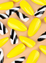 Load image into Gallery viewer, Yellow Jacket | Yellow &amp; Black Nails
