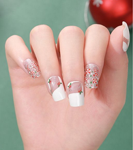 Load image into Gallery viewer, Christmas Mistletoe Gel Nails
