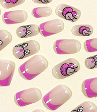 Load image into Gallery viewer, Kaw | Short Pink French Character Nails
