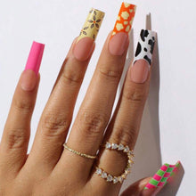 Load image into Gallery viewer, Harlow | Long Square Multi-Pattern Nails
