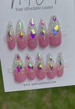 Load and play video in Gallery viewer, Handmade Long Stiletto Pixie Crystal Nails
