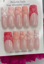 Load and play video in Gallery viewer, Handmade Matte 3D Hearts Nails
