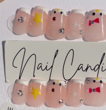 Load and play video in Gallery viewer, Handmade Short French Hello Kitty Inspired Nails
