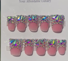 Load and play video in Gallery viewer, Handmade Crystal French Duck Nails
