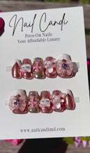 Load and play video in Gallery viewer, Handmade | Medium Pink Chrome Hello K!tty Nails
