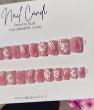 Load and play video in Gallery viewer, Fia | Short Light Pink Hibiscus Nails
