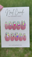 Load and play video in Gallery viewer, Handmade Medium Coffin Pixie Crystal Nails
