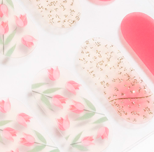 Load image into Gallery viewer, Pink Tulips Gel Nails
