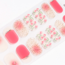 Load image into Gallery viewer, Pink Tulips Gel Nails
