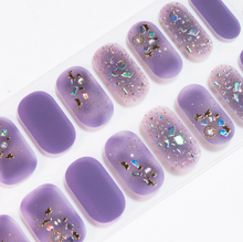Load image into Gallery viewer, Purple Sparkle Gel Nails
