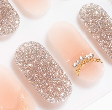 Load image into Gallery viewer, Glitter Peach Gel Nails
