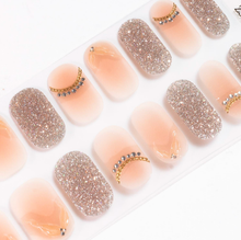 Load image into Gallery viewer, Glitter Peach Gel Nails
