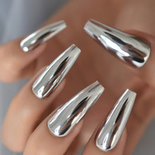 Load image into Gallery viewer, Gold Chrome Nails | Gold Chrome Shiny Nails | Nail Candi Boutique
