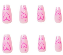 Load image into Gallery viewer, Heartbreaker | Light Pink Heart Nails
