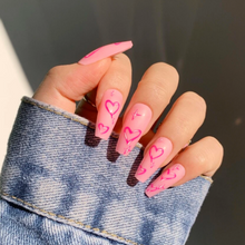 Load image into Gallery viewer, Heartbreaker | Light Pink Heart Nails
