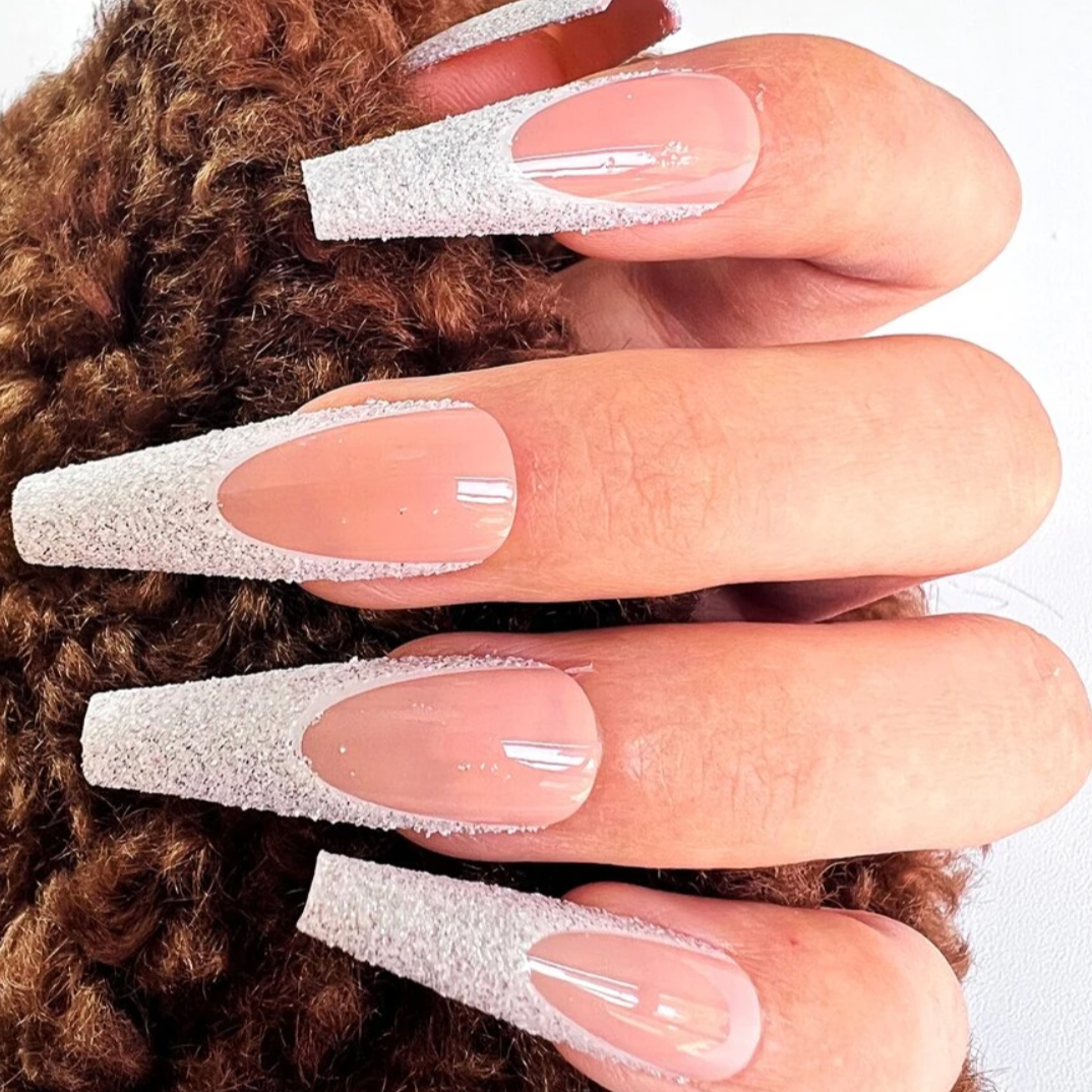 Ice glitter white silver best sale