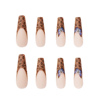 Load image into Gallery viewer, Panthera | Leopard French Butterfly Accent Nails
