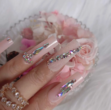 Load image into Gallery viewer, Porsha | Extra Long Square Baby Pink Nails

