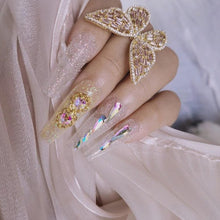 Load image into Gallery viewer, Prismatic | Gold Silver Glitter Bling Nails
