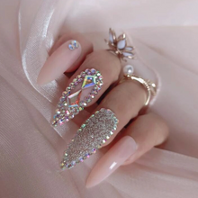 Load image into Gallery viewer, Vera | Extra Long Stiletto Nude Caviar Bead Nails
